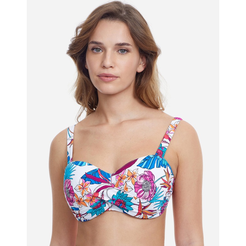 Bohemian Gypsy D Cup Bikini Top - White