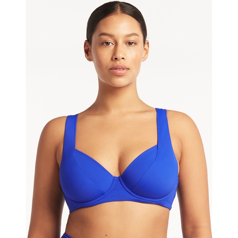 Essentials Underwired C/D Cup Bikini Top - Cobalt