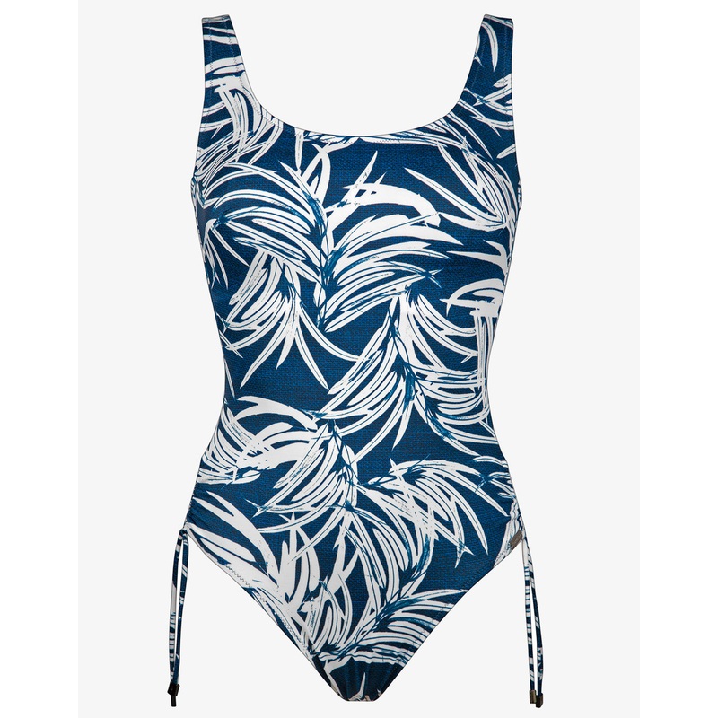 Jean Breeze Inclusive Fit Adjustable Leg Swimsuit - Denim White