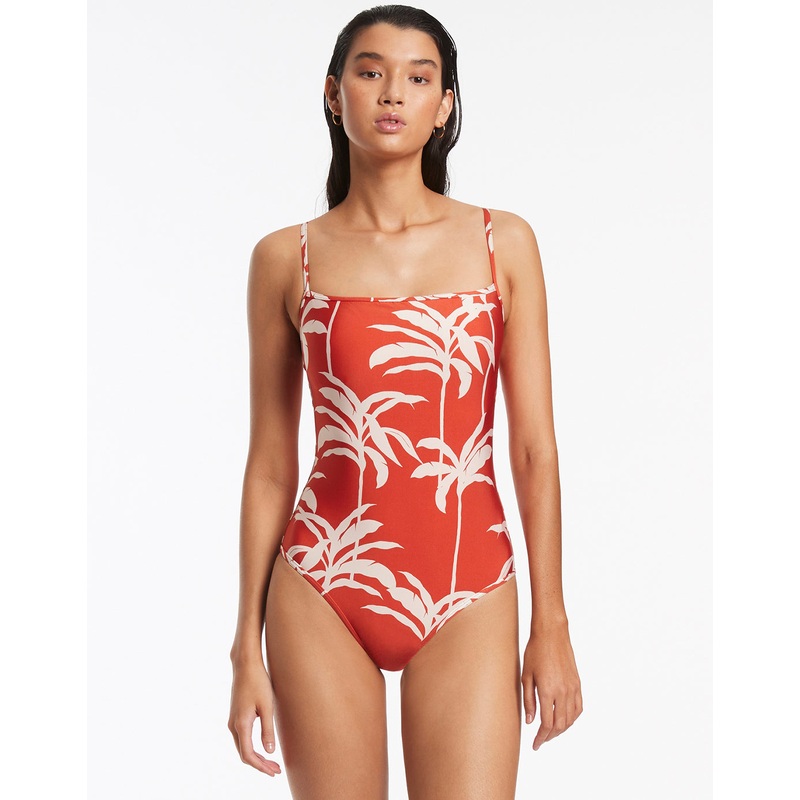 Palme Tank Swimsuit - Cherry