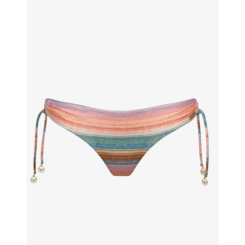 Pastel Sunset  Bikini Pant - Pink Stripe