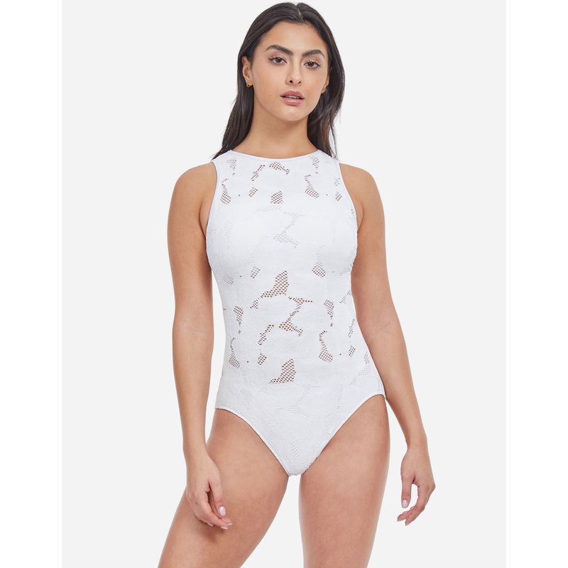 Profile Late Bloomer High Neck Swimsuit - White