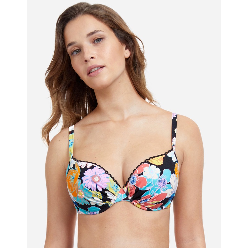 Profile Rising Sun D Cup Bikini Top - Black