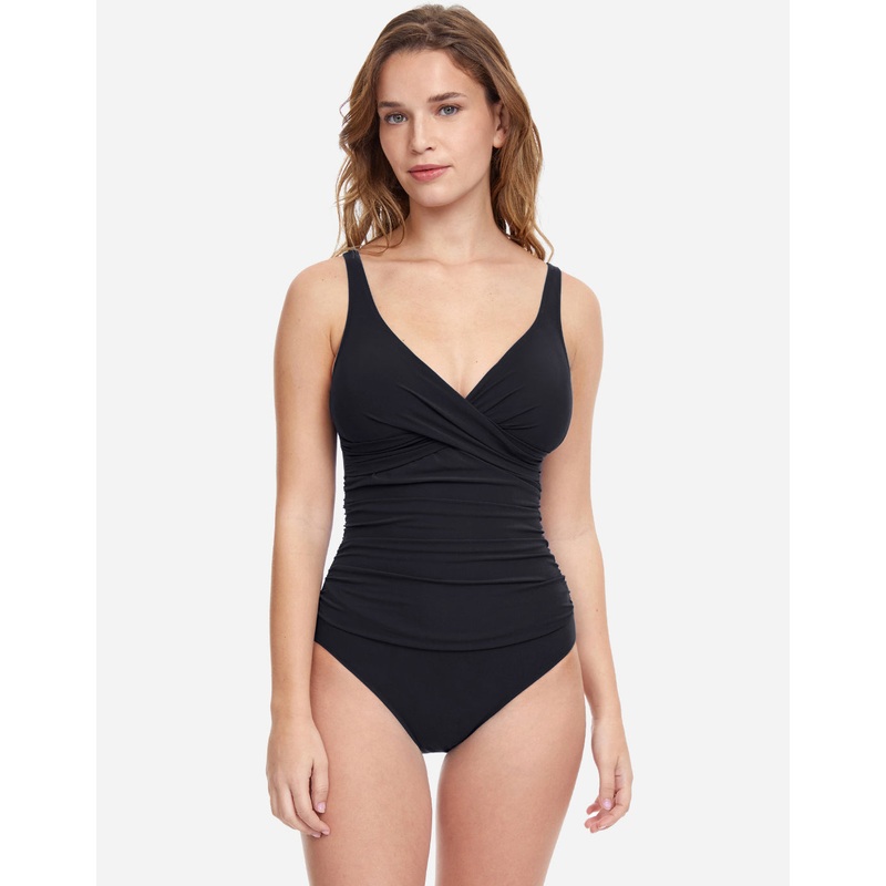 Profile Tutti Frutti V Neck Swimsuit - Black