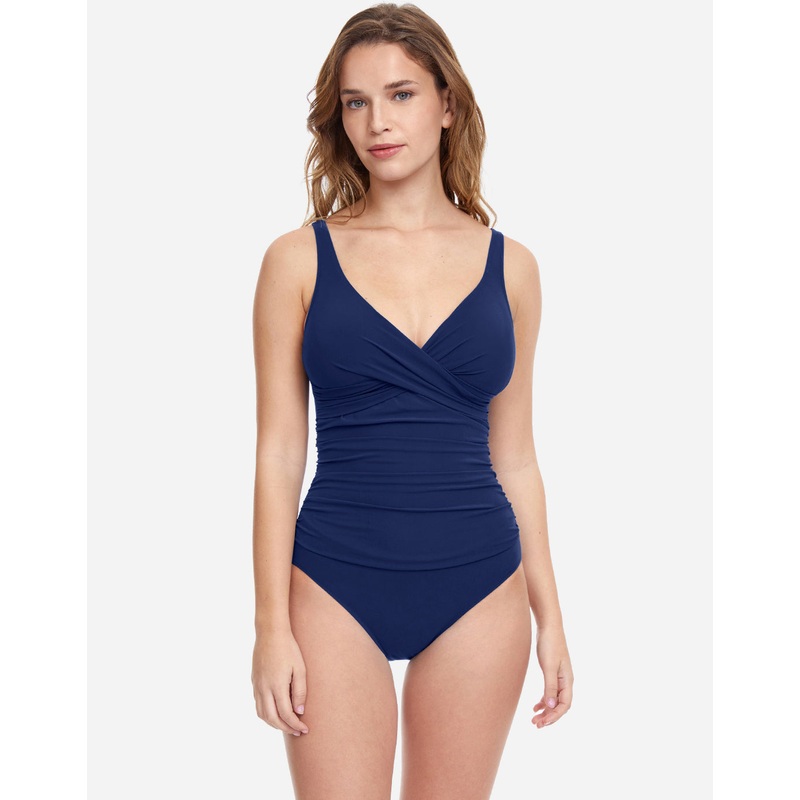 Profile Tutti Frutti V Neck Swimsuit - Navy