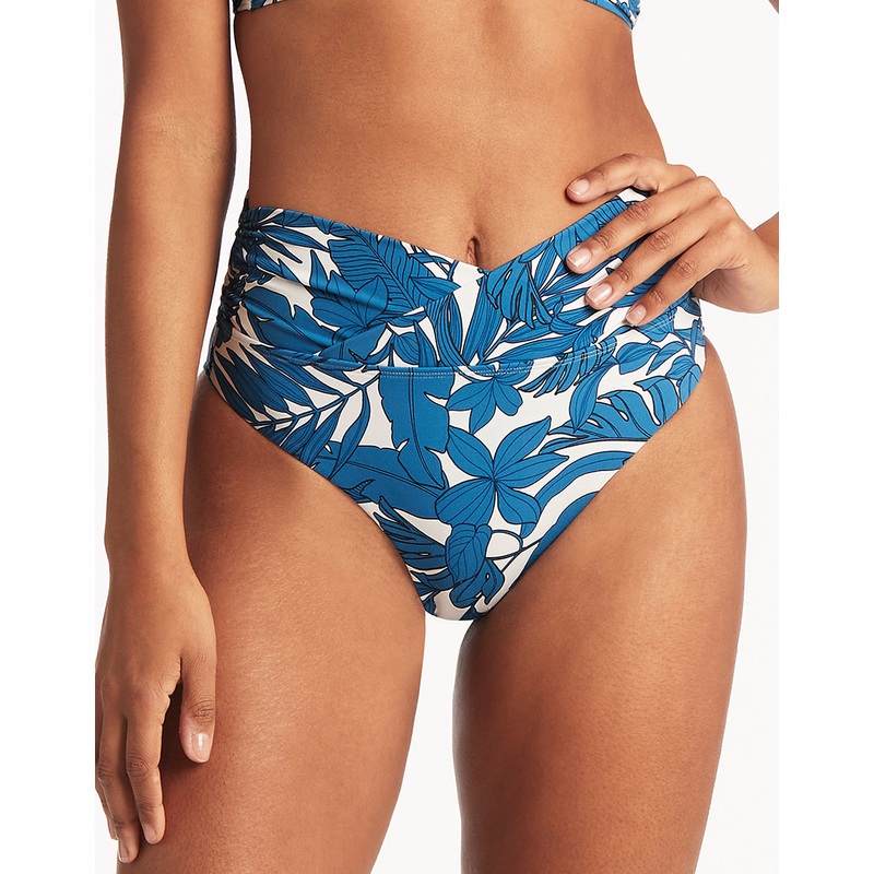 Retreat Wrap High Waist Bikini Pant - Lagoon