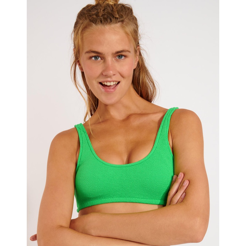 Scrunchy Justin Bikini Top - Green