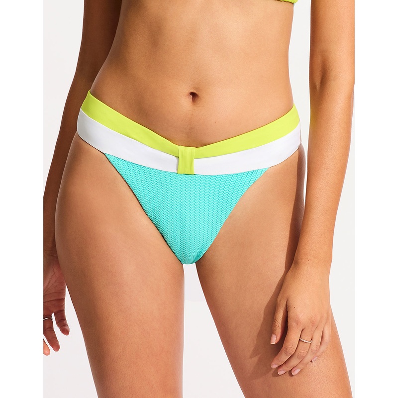 Slice of Splice Banded Bikini Pant - Lime Burst