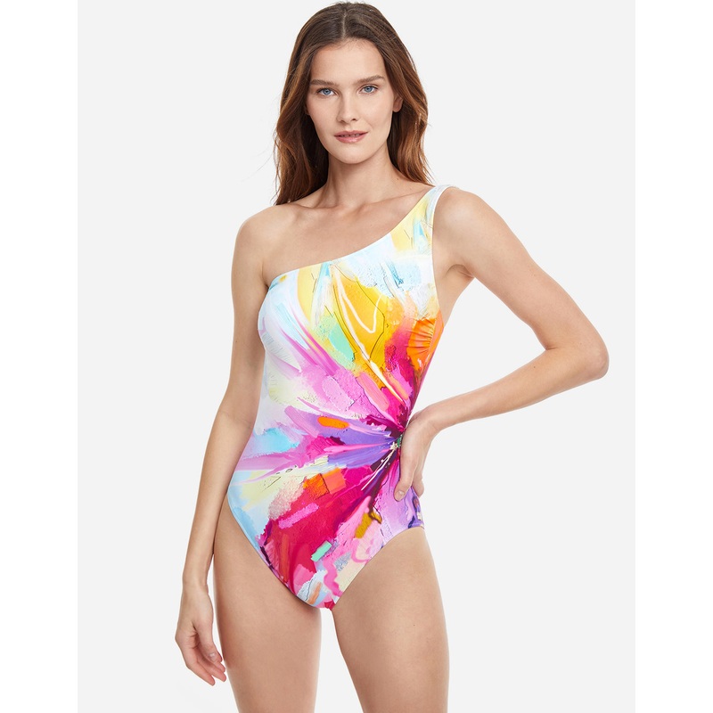 Summer in Capri One Shoulder Swimsuit