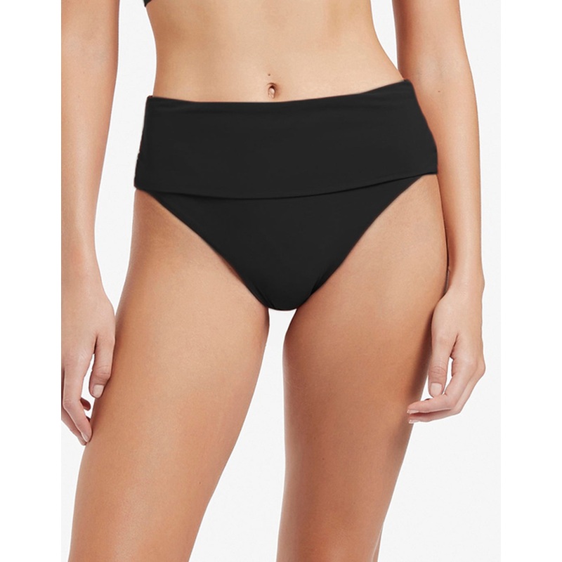 Jetset Fold Down Bikini Pant - Black