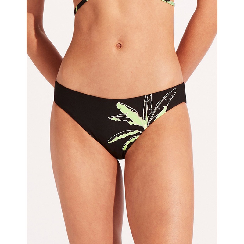 Palm Paradise Hipster Bikini Pant - Black