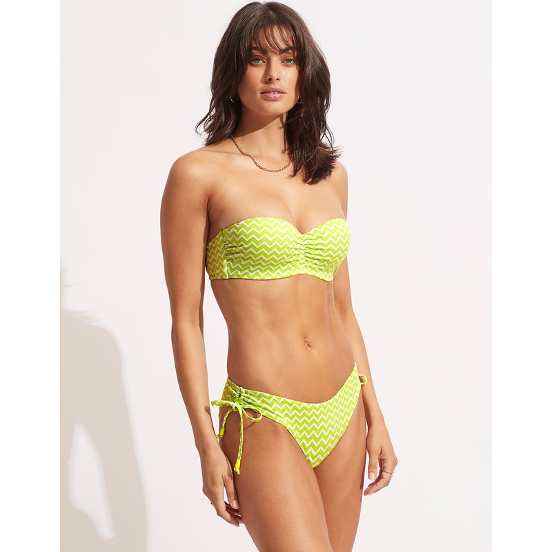 Sienna Loop Side Bikini Pant - Celery