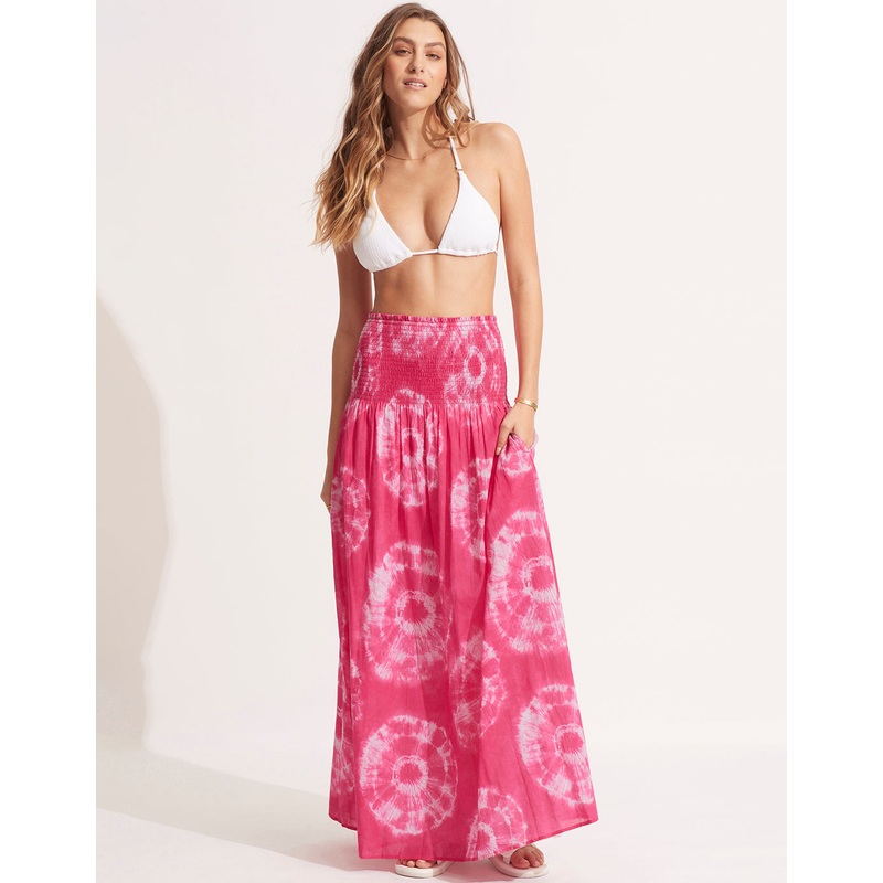Tie Dye Skirt Dress - Rose Pink