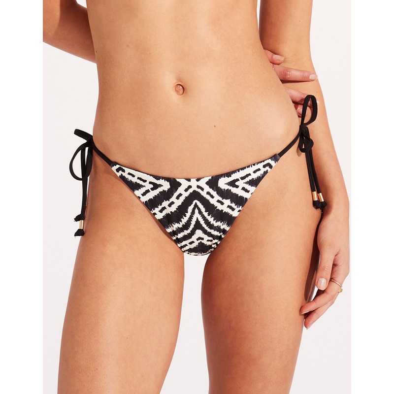 Zanzibar Tie Side Rio Bikini Pant - Black