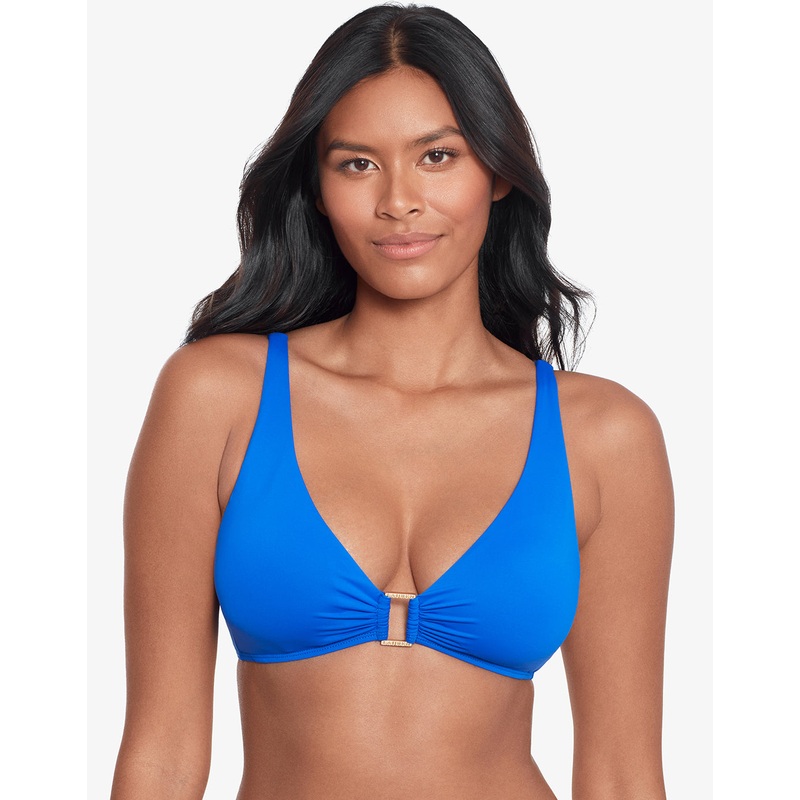 Beach Club Solids Ring OTS Bikini Top - Royal Blue