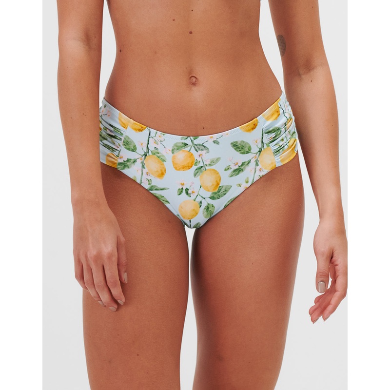 Fior di Limone Gathered Side Bikini Pant - Sorrento Sky