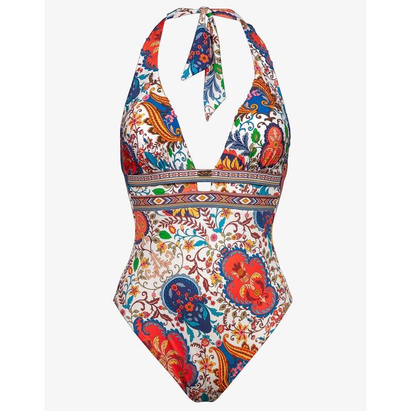 Libertine Halterneck Swimsuit - Vibrant White