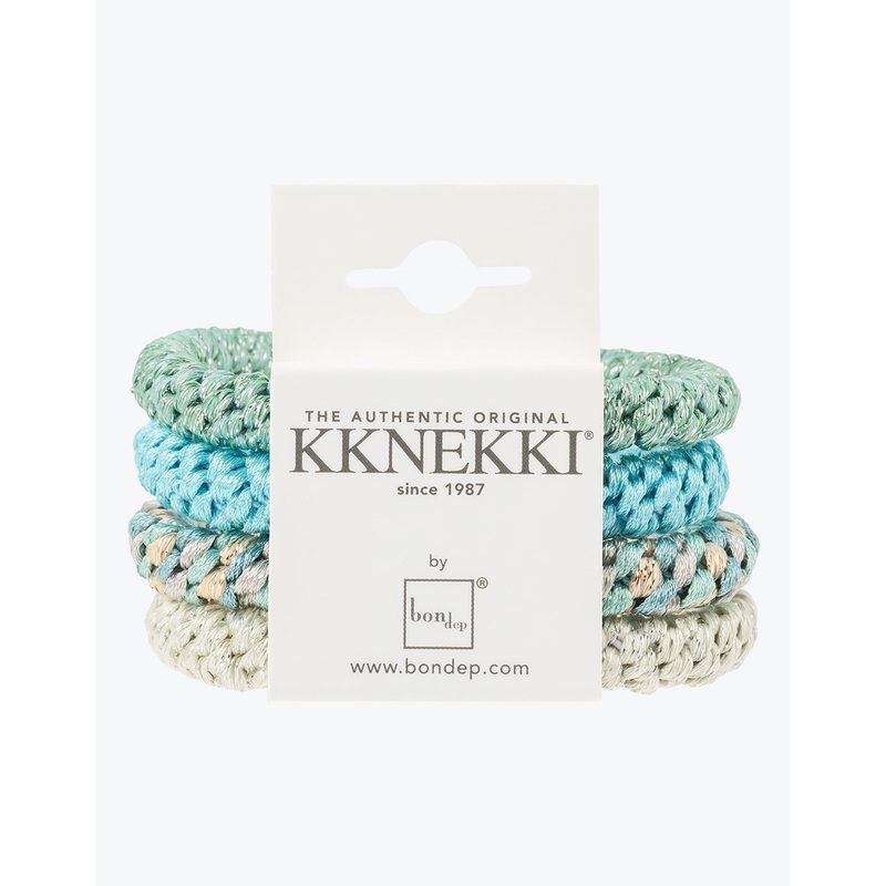 Original Hair Tie Bundle - Soft Mint and Turquoise Glitter