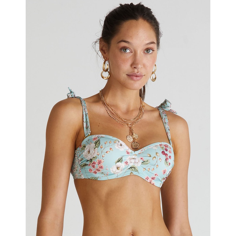 Primrose Naomi Bandeau Bikini Top - Floral