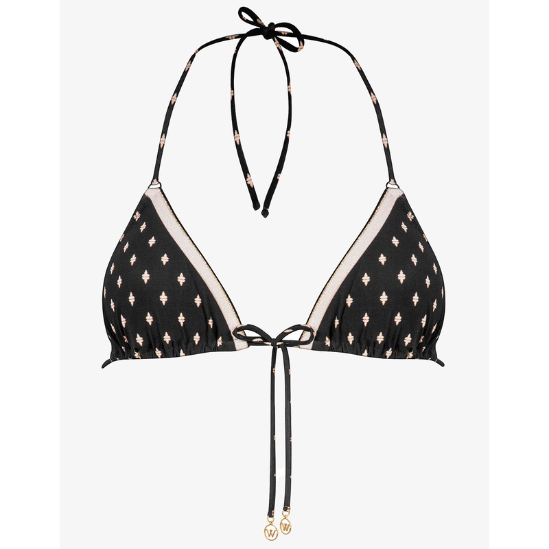 Soul Spots Triangle Bikini Top - Black