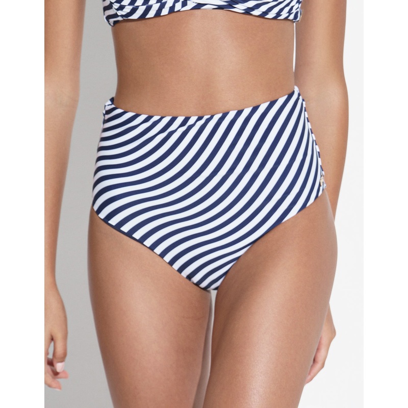 Wave Chara Bikini Pant - Navy White