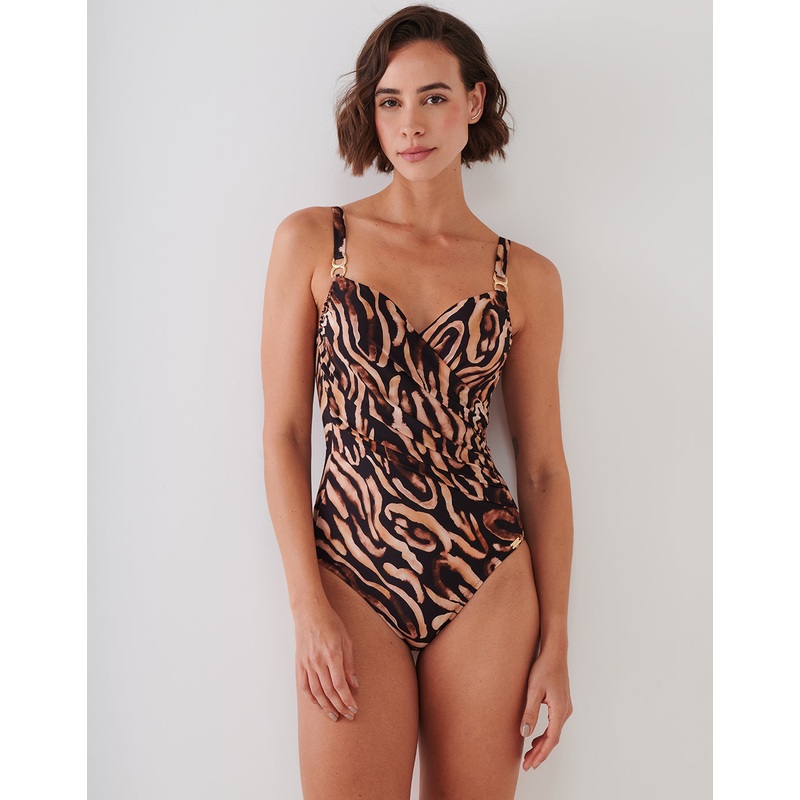 Wild Noblesse Moulded Underwired Swimsuit - Black Nougat