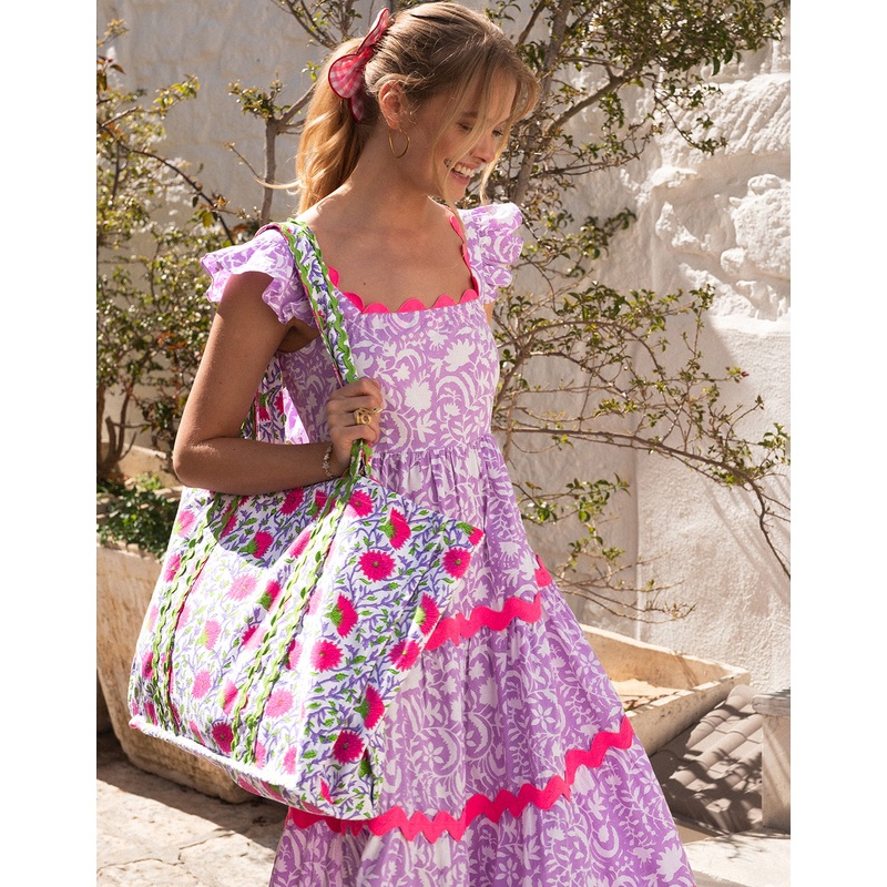 Xanthe Dress - Lilac Begonia