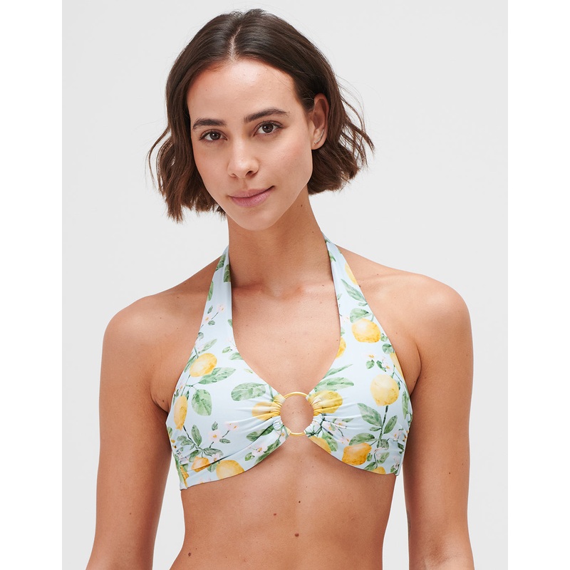 Fior di Limone Underwired Halter Bikini Top - Sorrento Sky