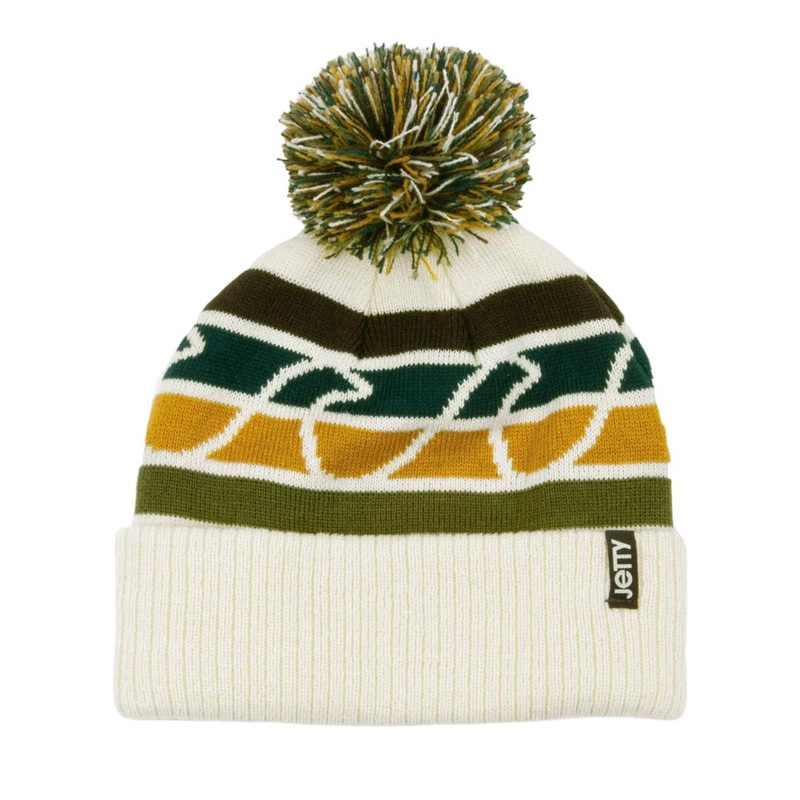 Jetty Crest Beanie - Tan & Cream