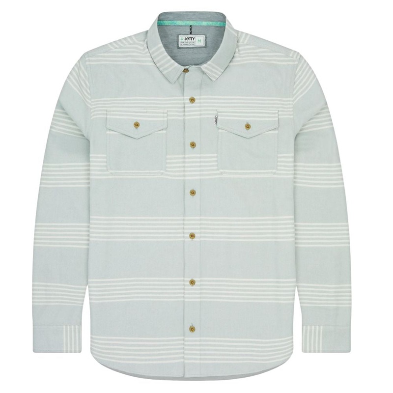 Jetty Essex Oyster Twill Shirt - Fog