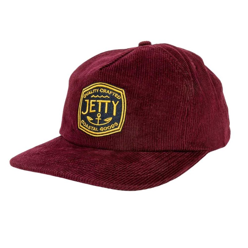 Jetty Fleet Snapback - Oxblood Maroon - Corduroy
