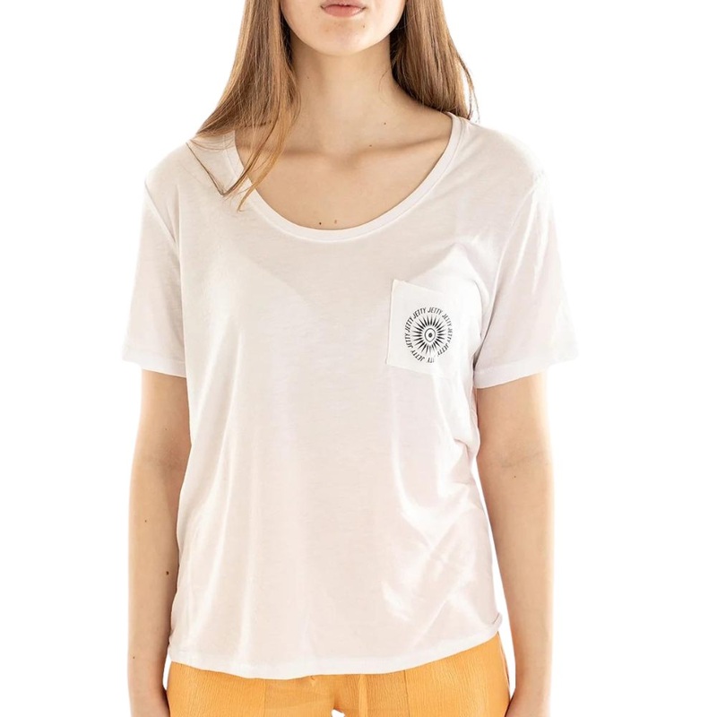 Jetty Pinwheel Tee - White