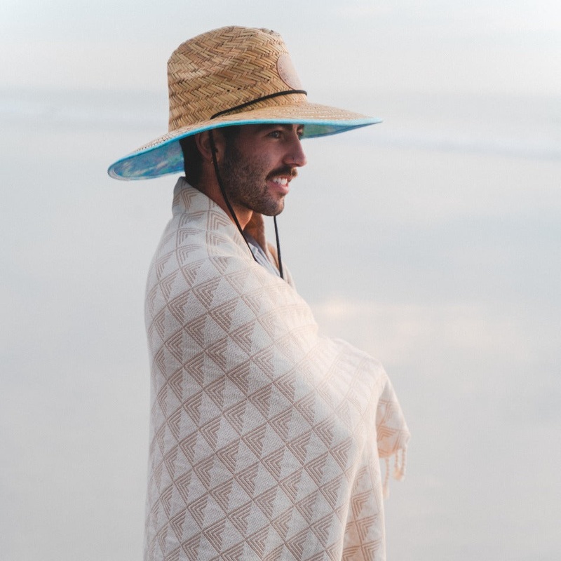 Organic Cotton Beach Blanket - Tan