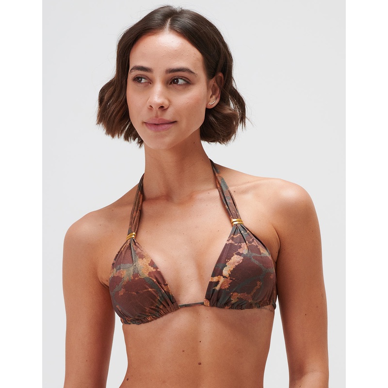 Savanna Halter Bikini Top - Warm Earth