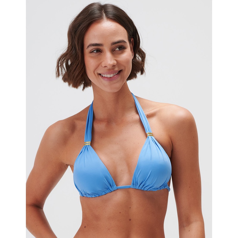 Timeless Halter Bikini Top - Cerulean