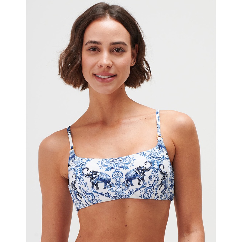 Zuri Bralette Bikini Top - Porcelain