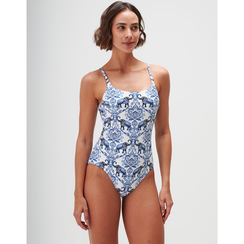 Zuri Tank Swimsuit - Porcelain