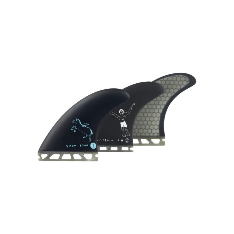 Captain Fin - Yago Dora Medium Thruster - Black (Single Tab)