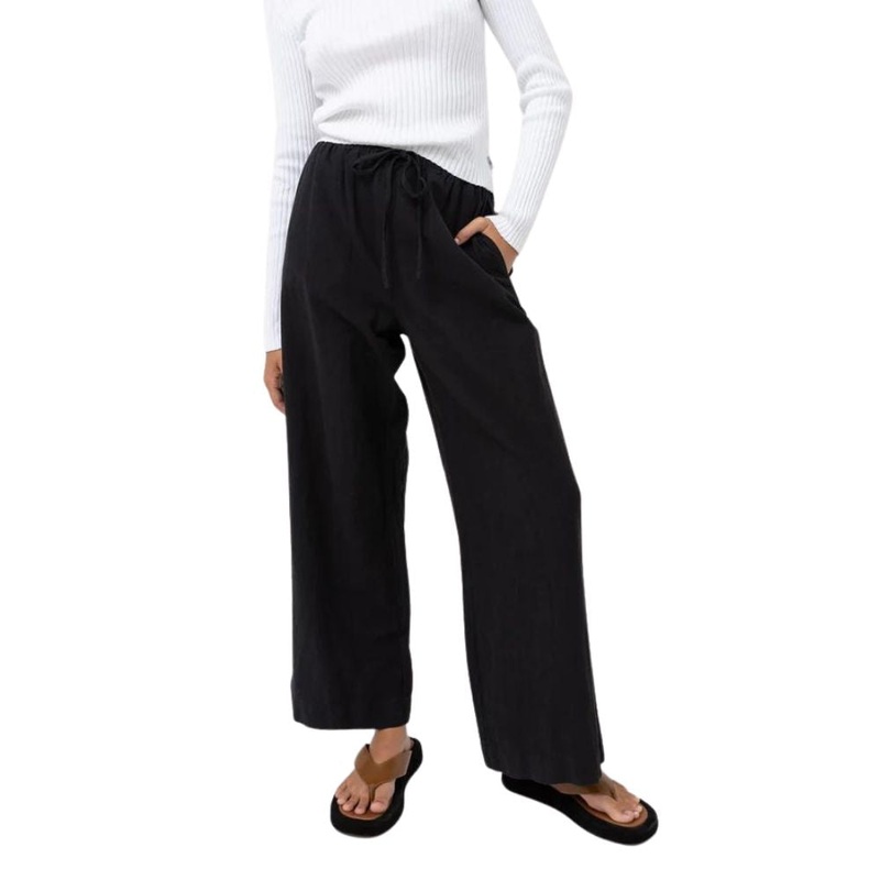 Rhythm: Classic Drawstring Pant - Black