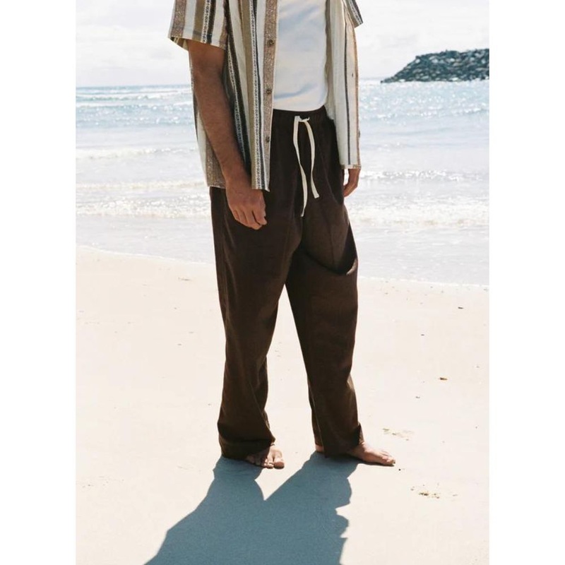 Quatro Elastic Waist Pant - Chocolate