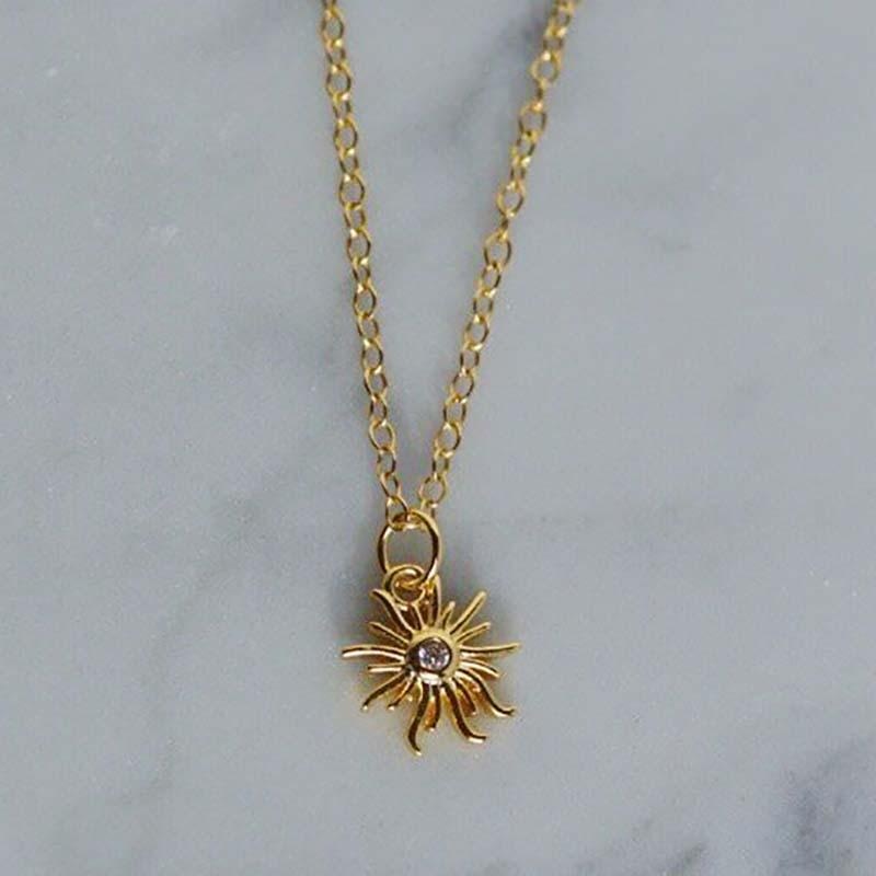 Rising Sun Charm Necklace