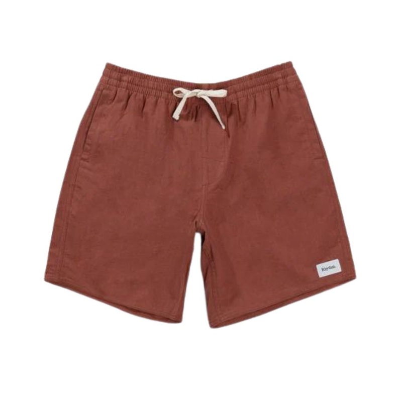 Textured Linen Jam Shorts - Clay
