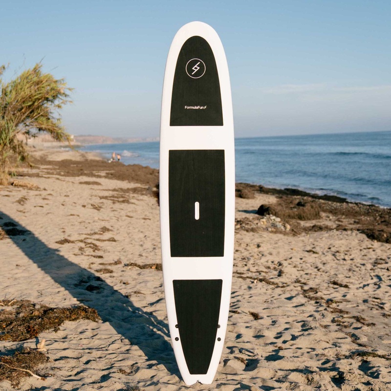 9'6" SanO Soft Top Longboard - Black/White