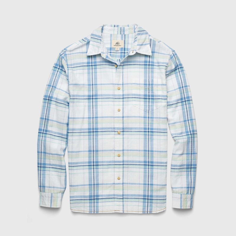 Brian Slub Plaid Shirt - White Combo