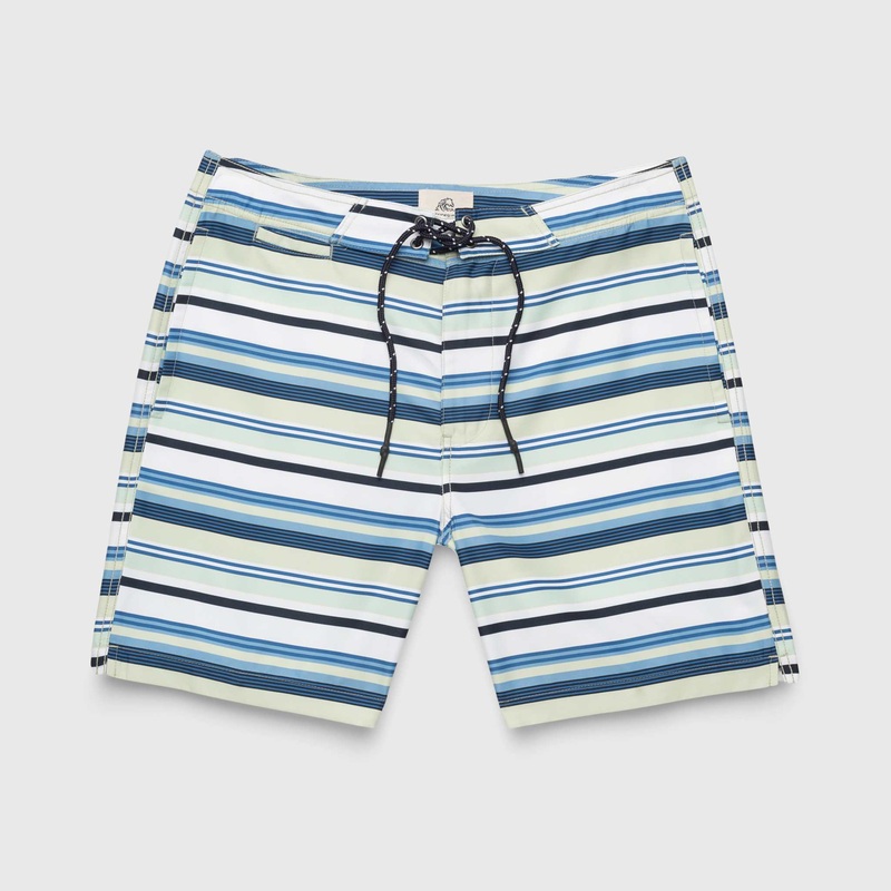 Duke 7.25 Stripe Boardshort - Green