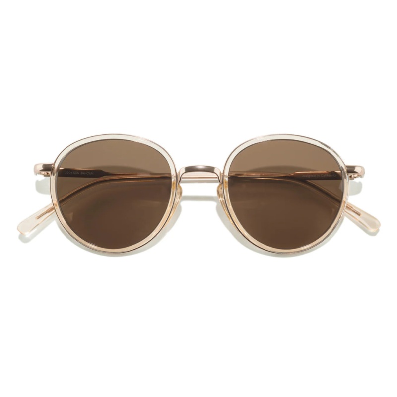 Sunski Baia Polarized Sunglasses - Champagne Amber