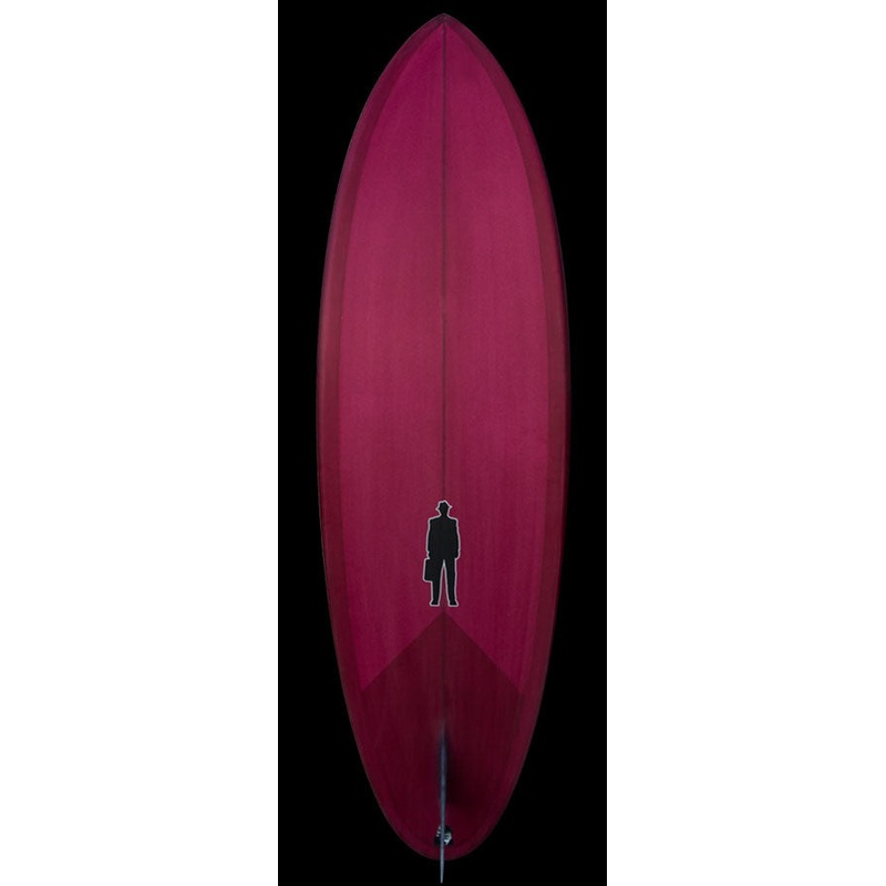 Bullet Single Fin | Magenta Red resin tint