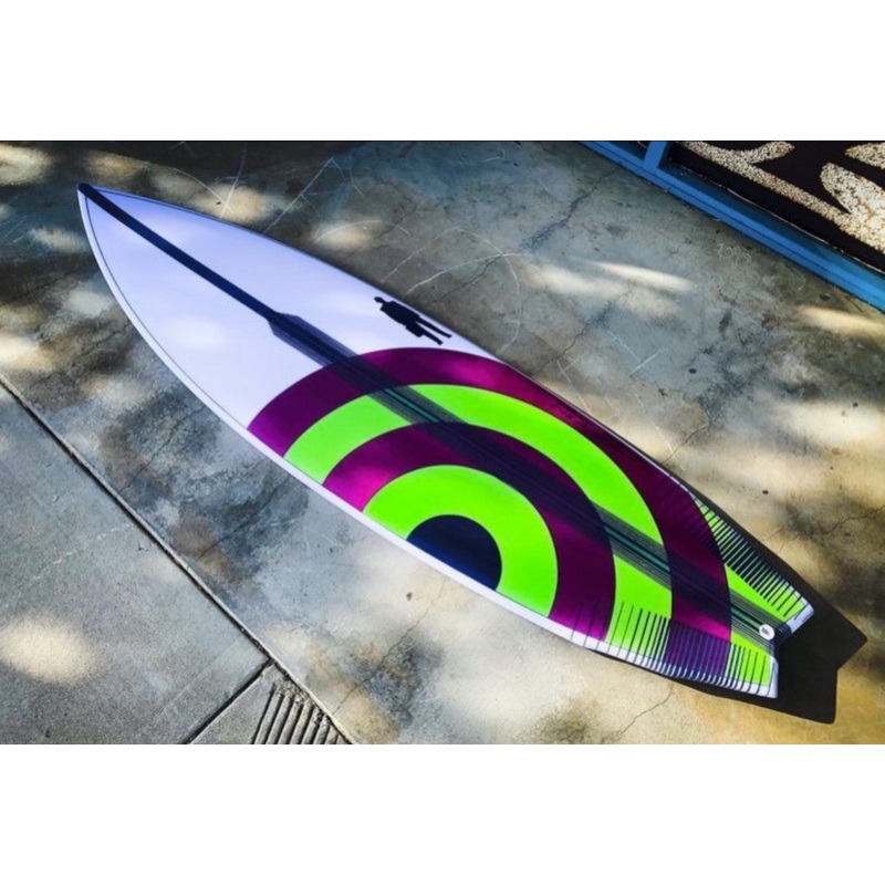 Falcon v2 | rattle can abstract purple / green bullseye