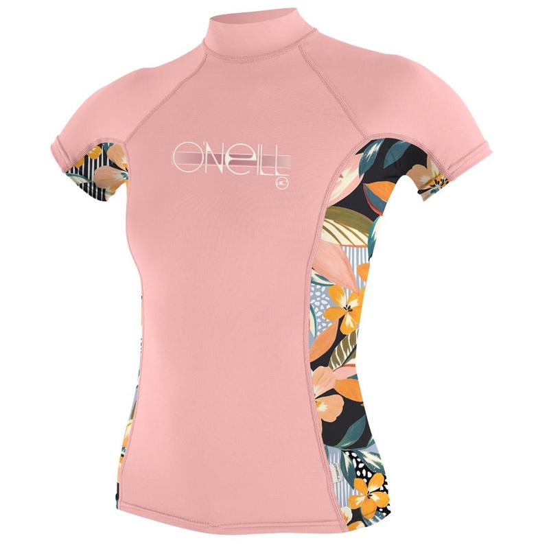 O'Neill Girls Premium Skins Turtleneck Rash - Burnt Coral/Artageo