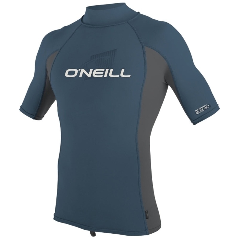 O'Neill Premium Skins Turtleneck Rash Vest - Copenblue/Smoke